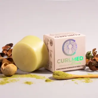 CurlMed Acondicionador Sólido Regenerador Puntas y Raíz Té Matcha 80g